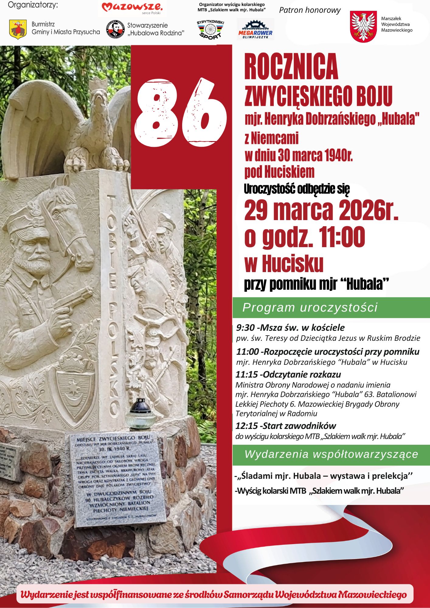  Rocznica zwycięskiego boju mjr. Henryka Dobrzańskiego ''Hubala'' pod Huciskiem